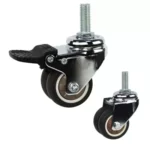Furniture Casters - 80kg Loading 2″ TPR Twin Wheel Furniture Casters With Grip Ring Stem