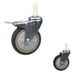 Light Duty Casters - 100mm TPR Trolley Wheels Heavy Duty With Square Stem