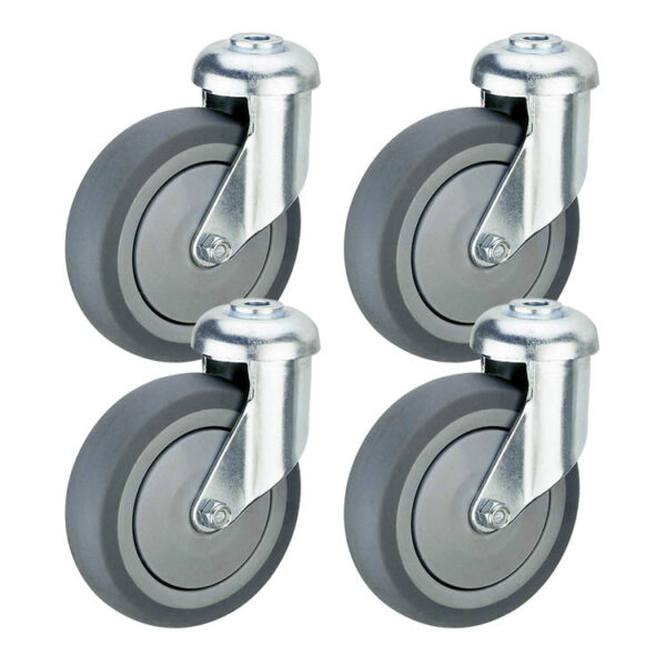 176lbs Loading 4 Inch Trolley Wheels , TPR Shopping Cart Replacement Wheels