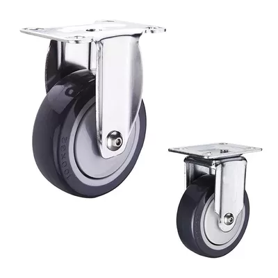 300lbs Capacity 5 Inch Polyurethane Wheels , ISO9001 Industrial Polyurethane Wheels - Medium Duty Casters