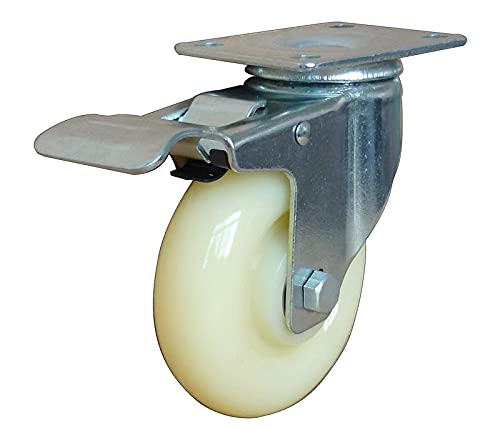 NYLON CASTER WITH DOUBLE BALL BEARING SWIVEL