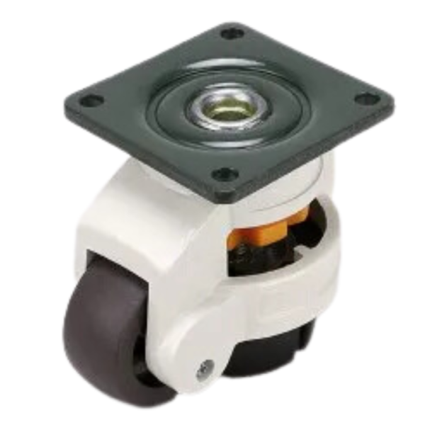 NYLON PLATE ADJUSTABLE CASTER HEAVY DUTY POWDER COATED