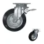 150kg Loading Black Rubber Casters - Light Duty Casters